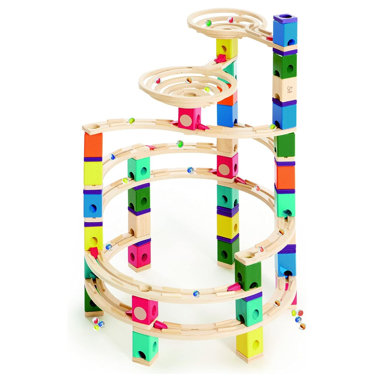 Hape Quadrilla Wooden Marble Run Construction, The Cyclone, 198 Pieces